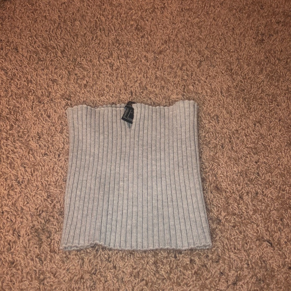 Gray strapless top